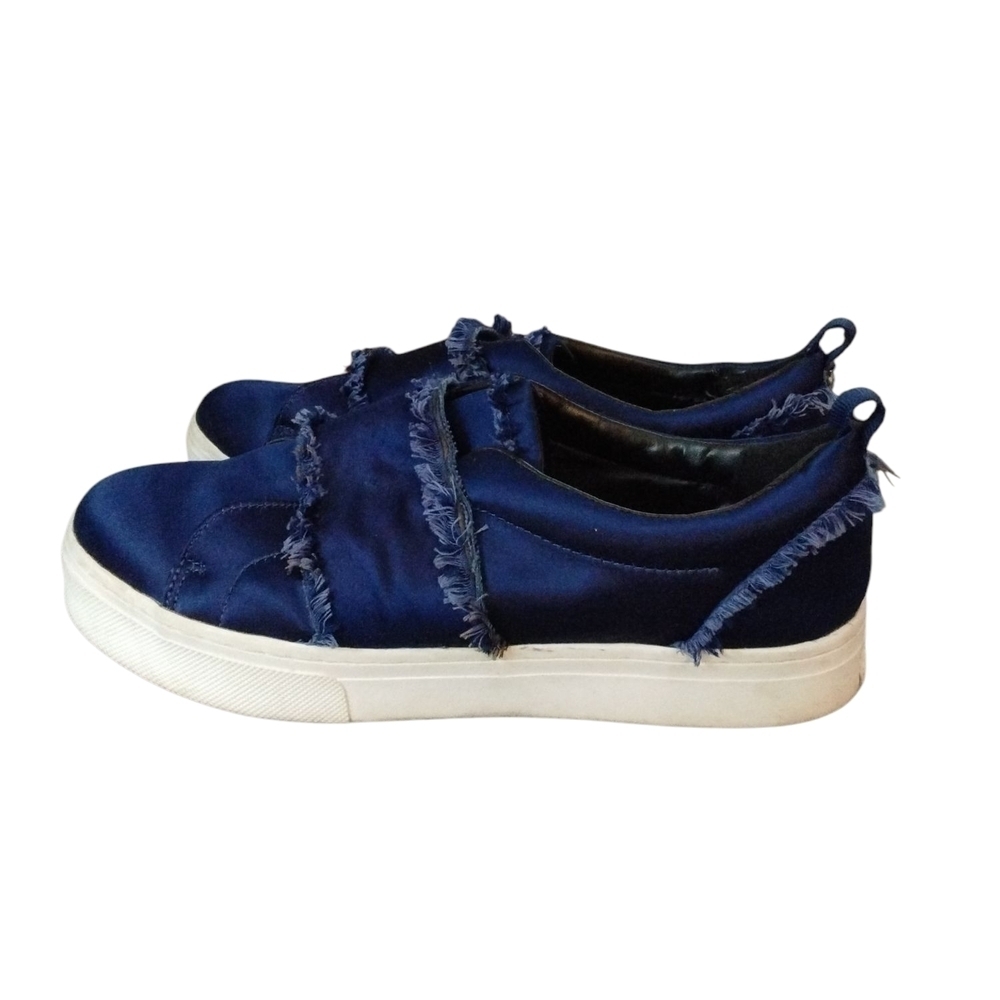 Sam Edelman Satin Blue Low-Top Sneakers Size 10 M - Picture 5 of 12